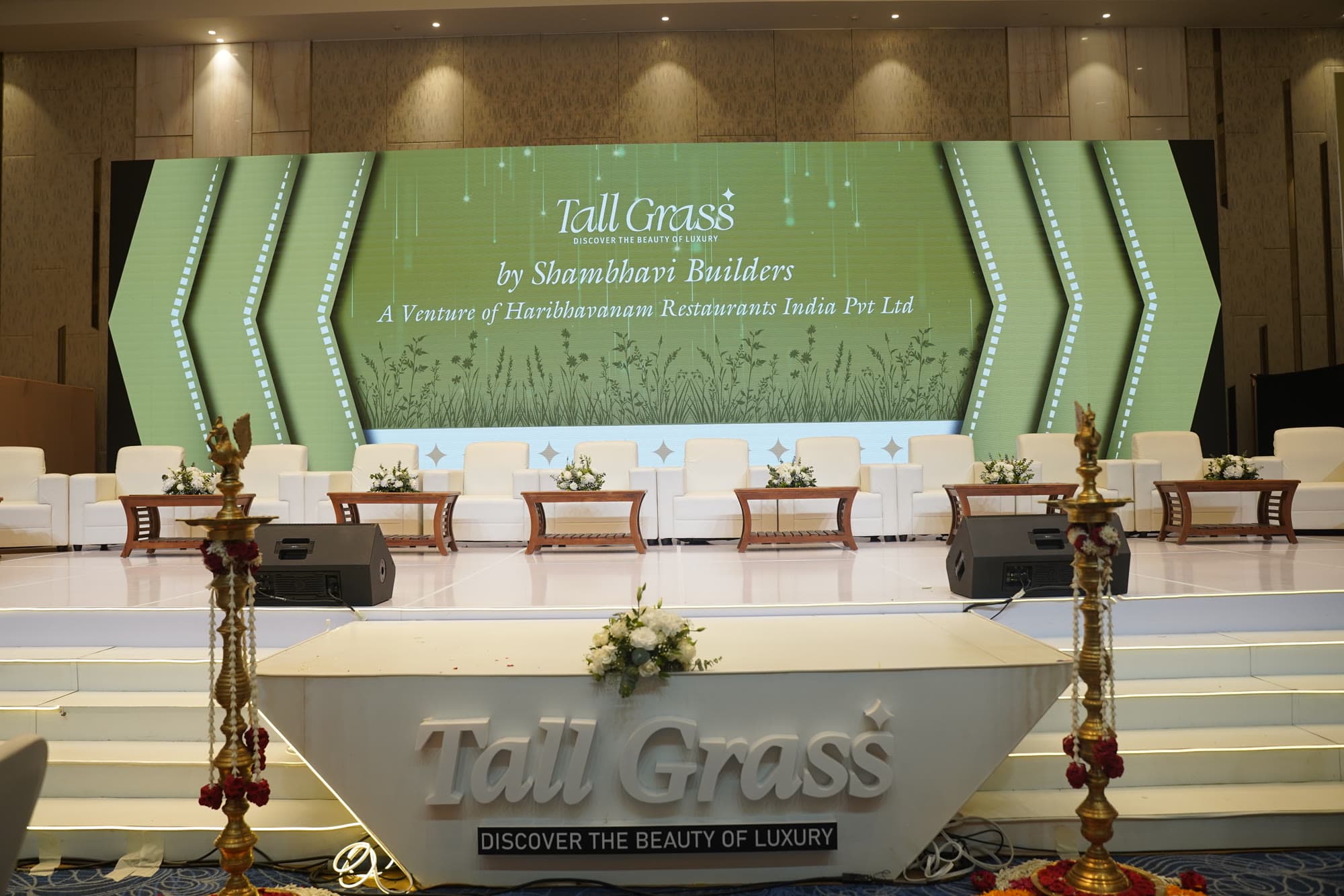 Corporate launch stage produced by Curate Events